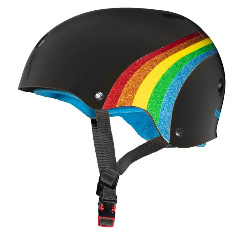 TRIPLE EIGHT THE CERTIFIED SWEATSAVER BLACK RAINBOW HELMET