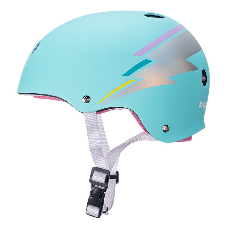 TRIPLE EIGHT THE CERTIFIED SWEATSAVER  TEAL HOLOGRAM HELMET