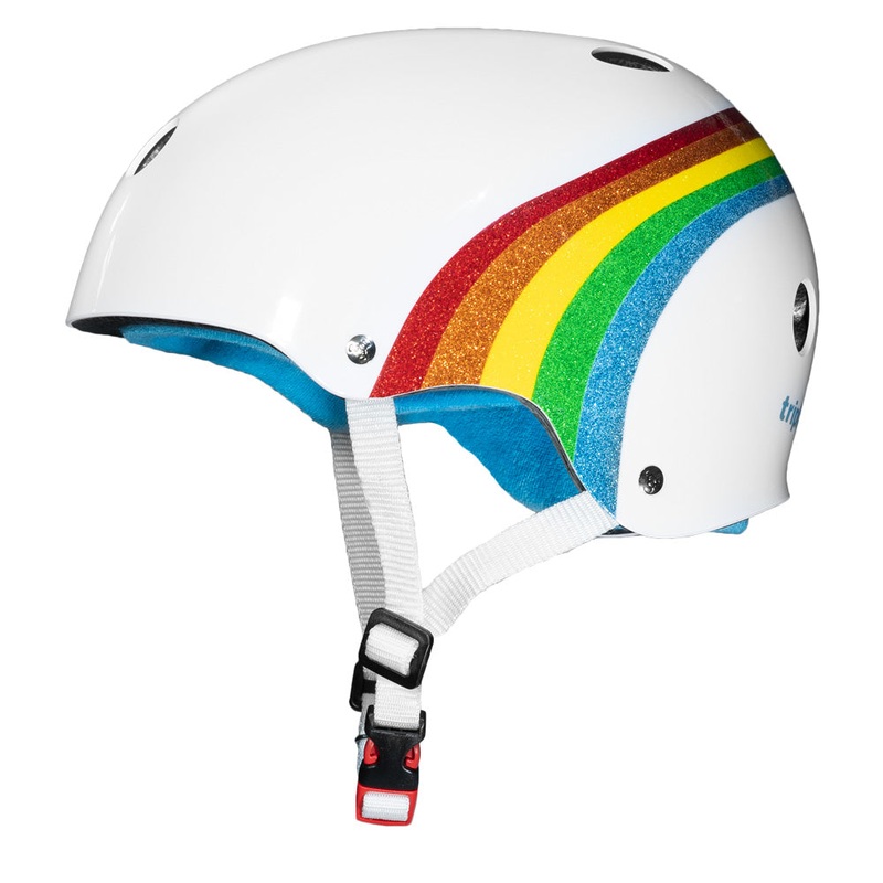 TRIPLE EIGHT – THE CERTIFIED SWEATSAVER WHITE RAINBOW HELMET