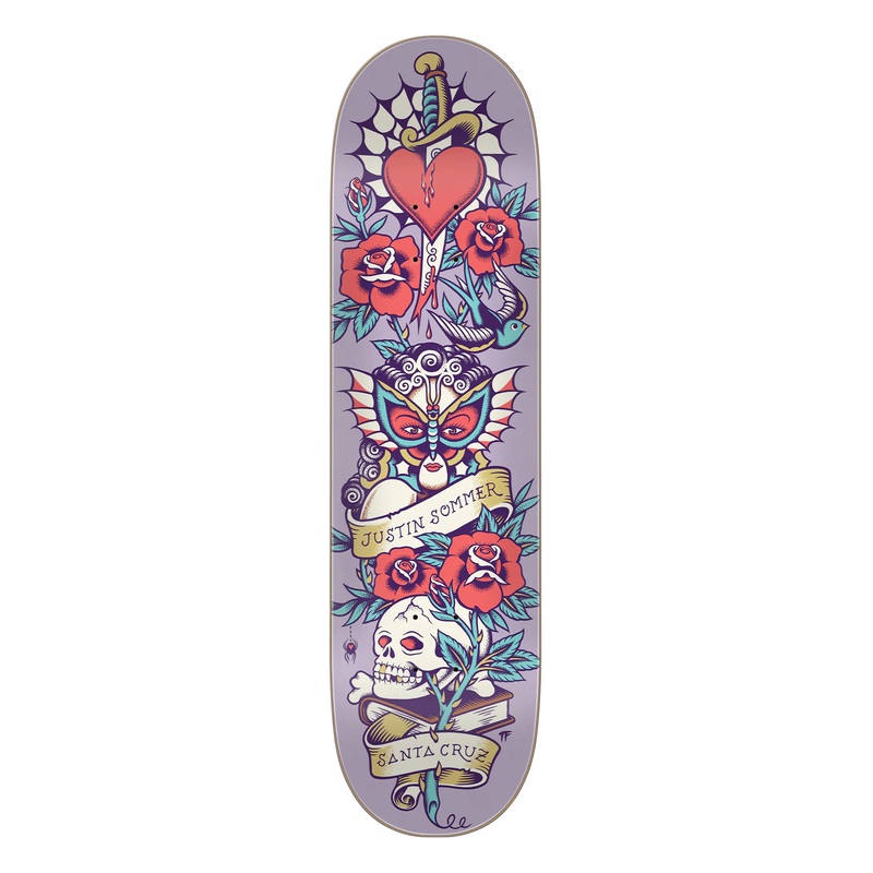Sommer Tattooed VX Everslick Skateboard Deck 8.25in x 31.8in Santa Cruz