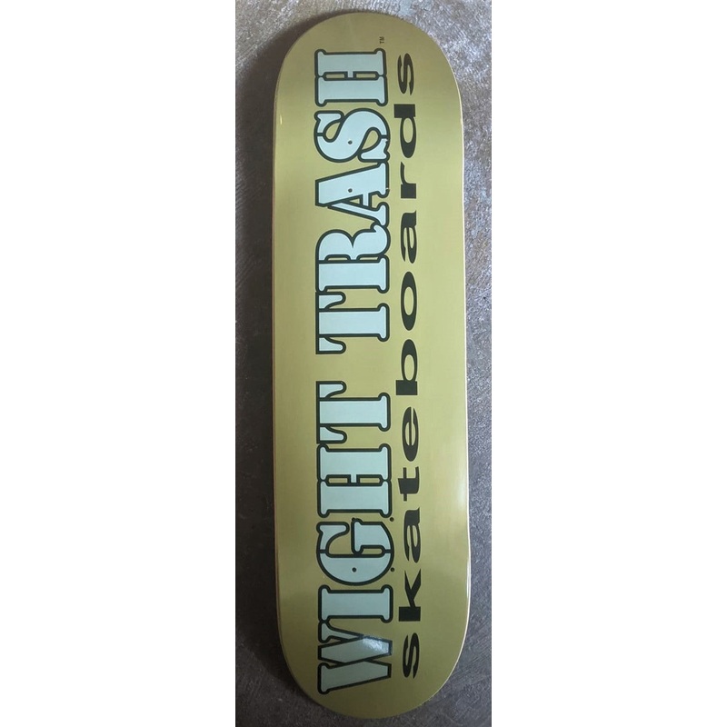 WIGHT TRASH SKATEBOARDS: LOGO DECK  – Olive Green. 7.75 & 8