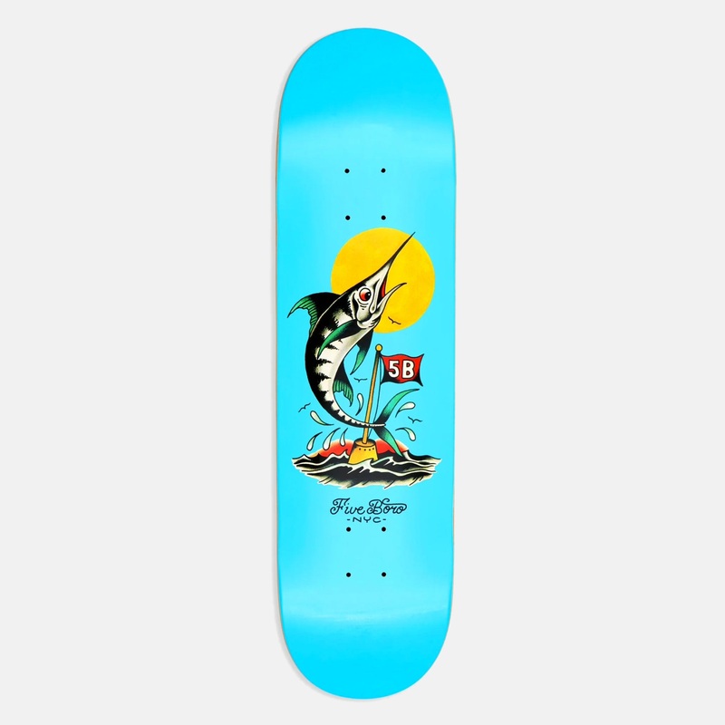 5Boro Skateboards – 8.0 Manhattan Marlin Fish Series Skateboard Deck