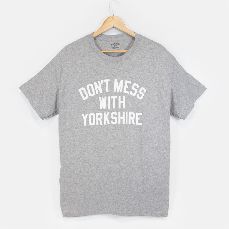 Don’t Mess With Yorkshire – Classic T-Shirt – Heather Grey / White