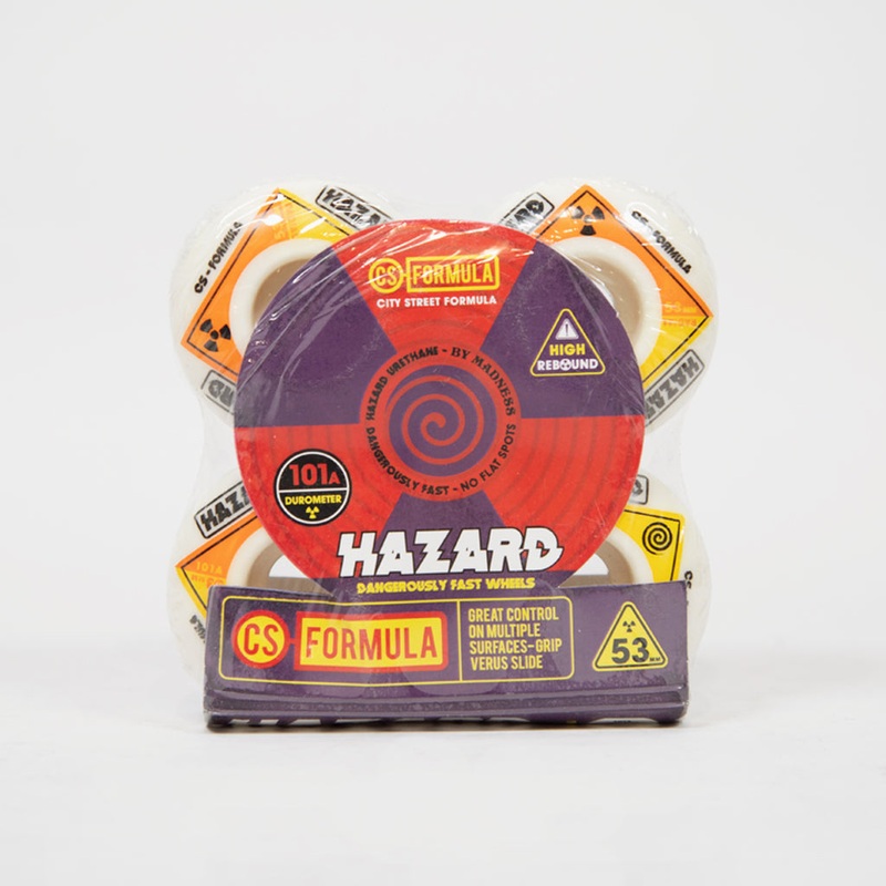 Madness Skateboards – Hazard 53mm 101a Bio Classic Radial City Street Formula Wheels