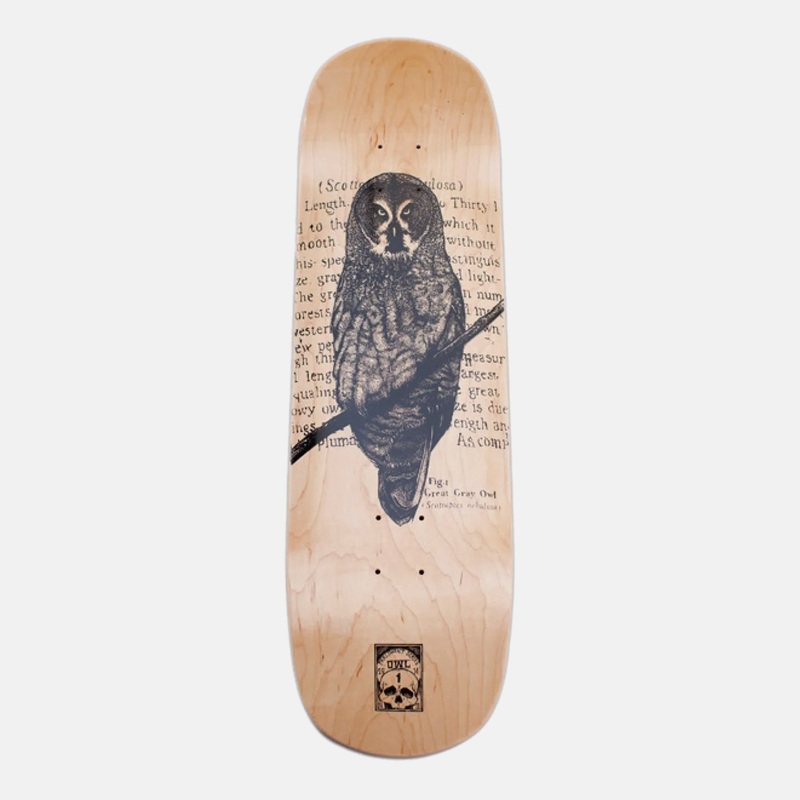 Orwellian World Landscape – 8.25 Great Gray Owl Skateboard Deck