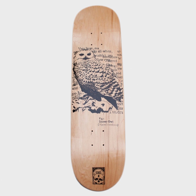 Orwellian World Landscape – 8.25 Snowy Owl Skateboard Deck
