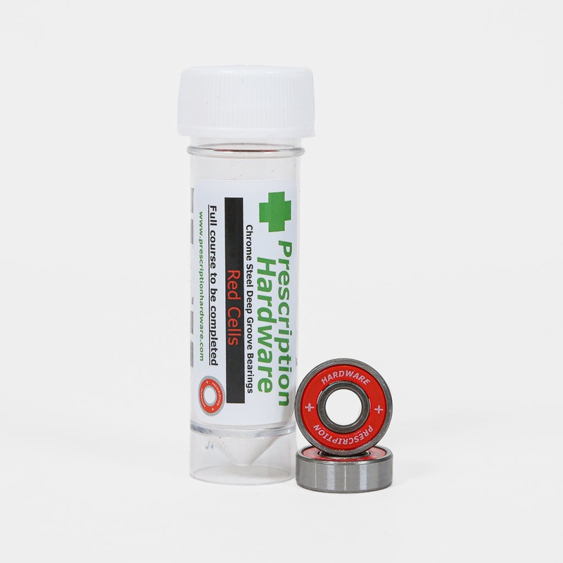 Prescription Hardware – Red Cells Skateboard Bearings (Red Shields)