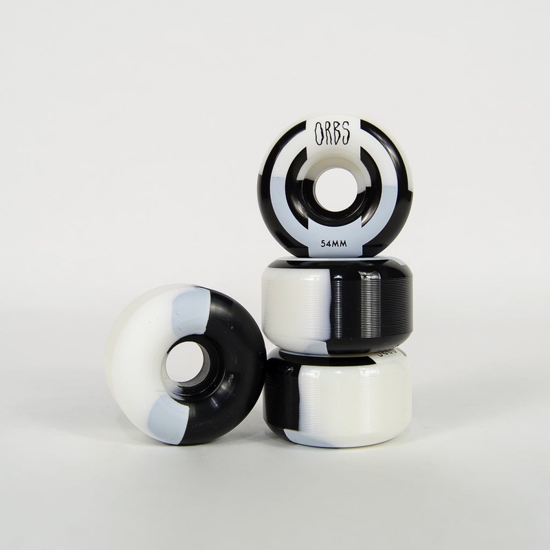 Welcome Skateboards – 54mm (99a) Orbs Apparitions Splits Wheels – Black / White