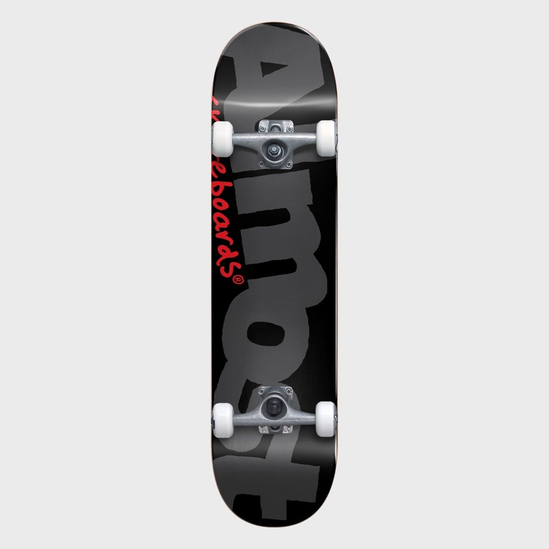 Almost Skateboards – 8.125 Logo Land First Push Complete Skateboard – Black