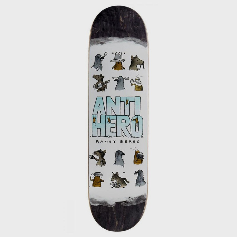Anti Hero Skateboards – 8.38 Raney Beres Usual Suspects Skateboard Deck – Various Stain