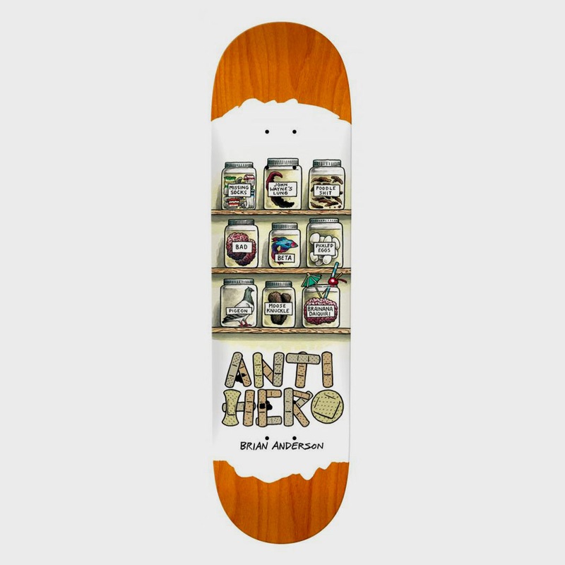 Anti Hero Skateboards – 8.75 Brian Anderson Medicine Skateboard Deck – Various Stain