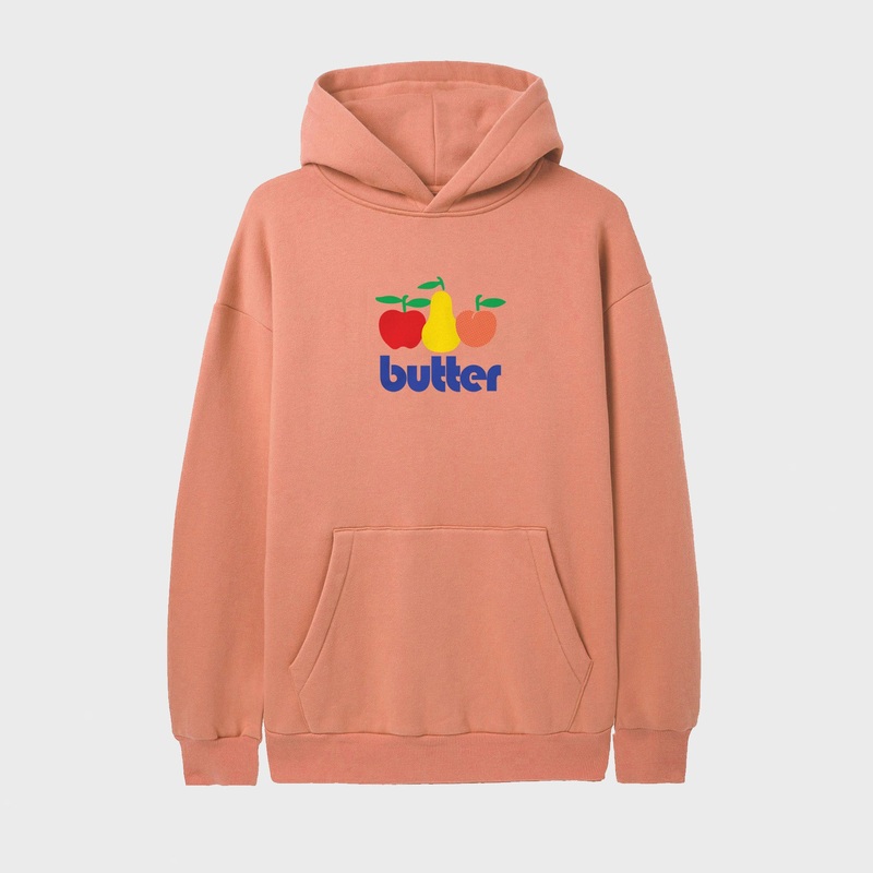 Butter Goods – Orchard Pullover Hooded Sweatshirt – Peach