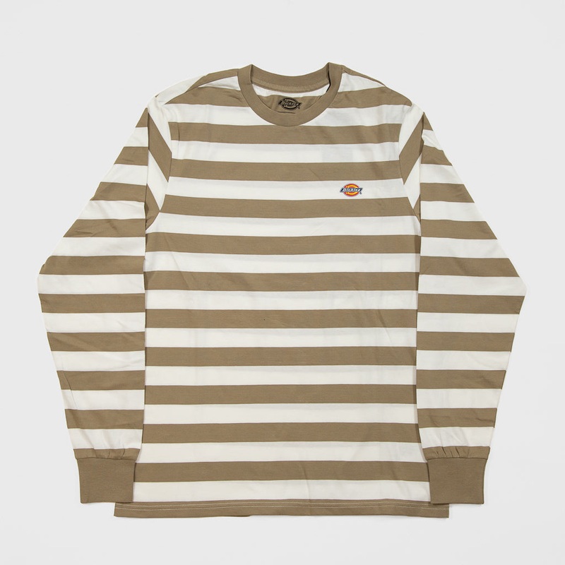 Dickies – Rivergrove Striped Longsleeve T-Shirt – Khaki
