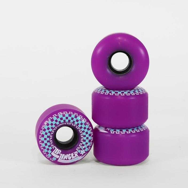 Krooked Skateboards – 54mm (80a) Zip Zinger Skateboard Wheels (Purple)