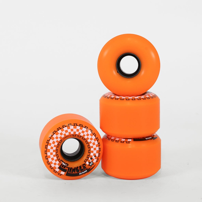 Krooked Skateboards – 58mm (80a) Zip Zinger Skateboard Wheels (Orange)