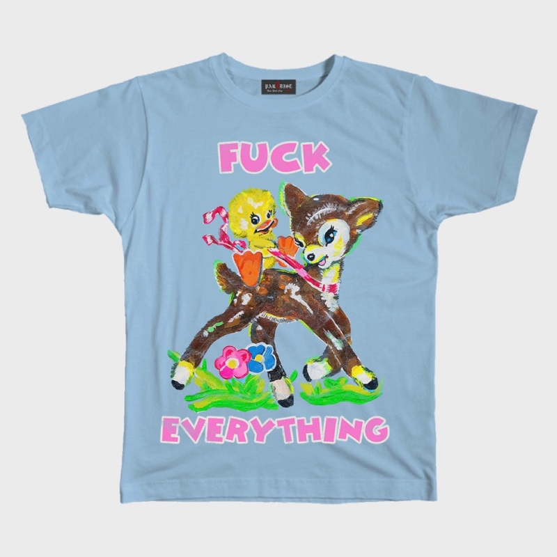 Paradise NYC – Fuck Everything T-Shirt – Light Blue