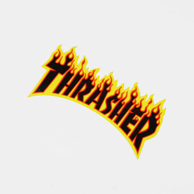 Thrasher Magazine – 6 Flame Logo Sticker – Black