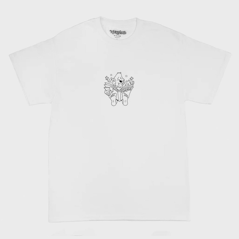 Vague Mag – Kyle Platts Goblin Reader T-Shirt – White