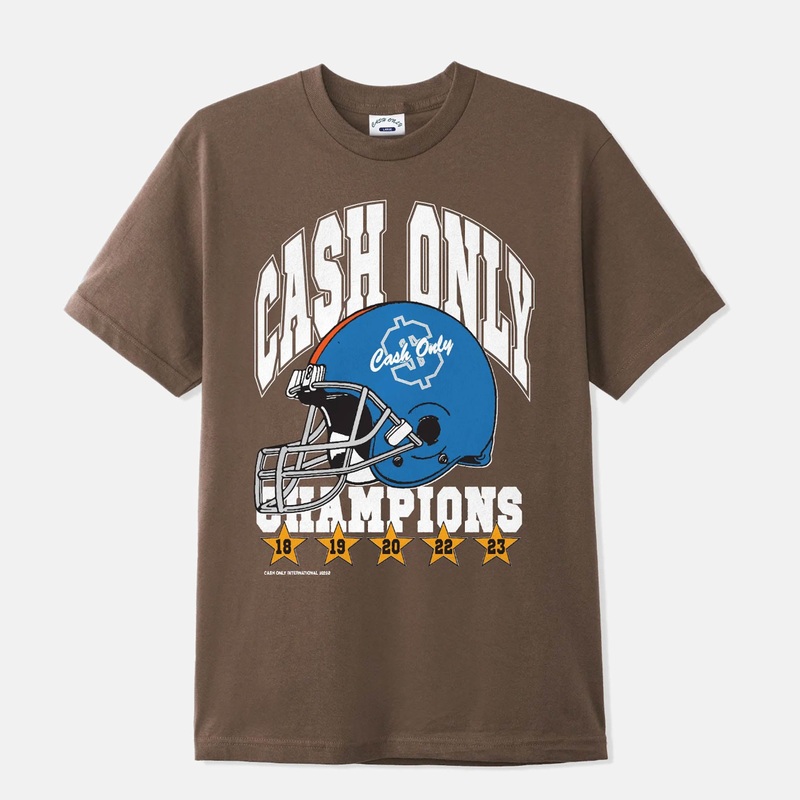 Cash Only – Super Bowl T-Shirt – Brown
