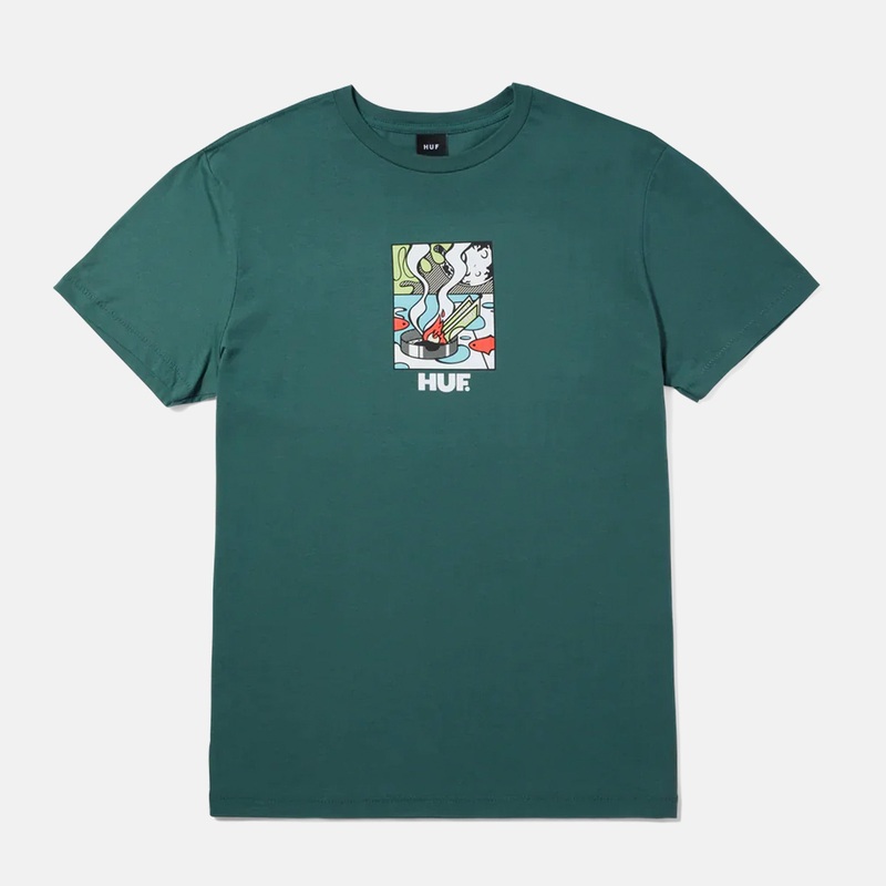 Huf – Burning Away T-Shirt – Pine