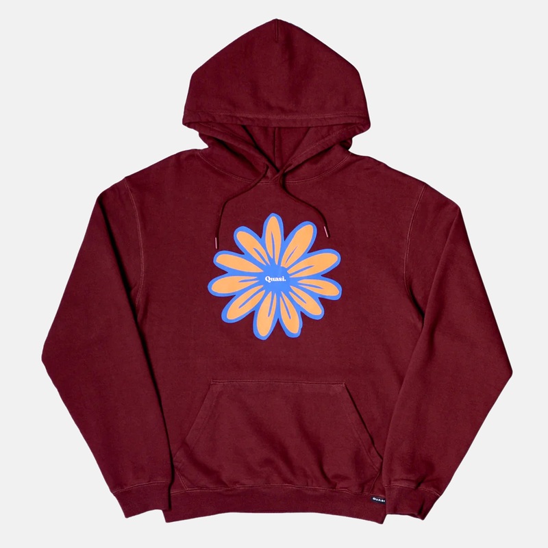 Quasi Skateboards – Bloomer Pullover Hooded Sweatshirt – Burgundy