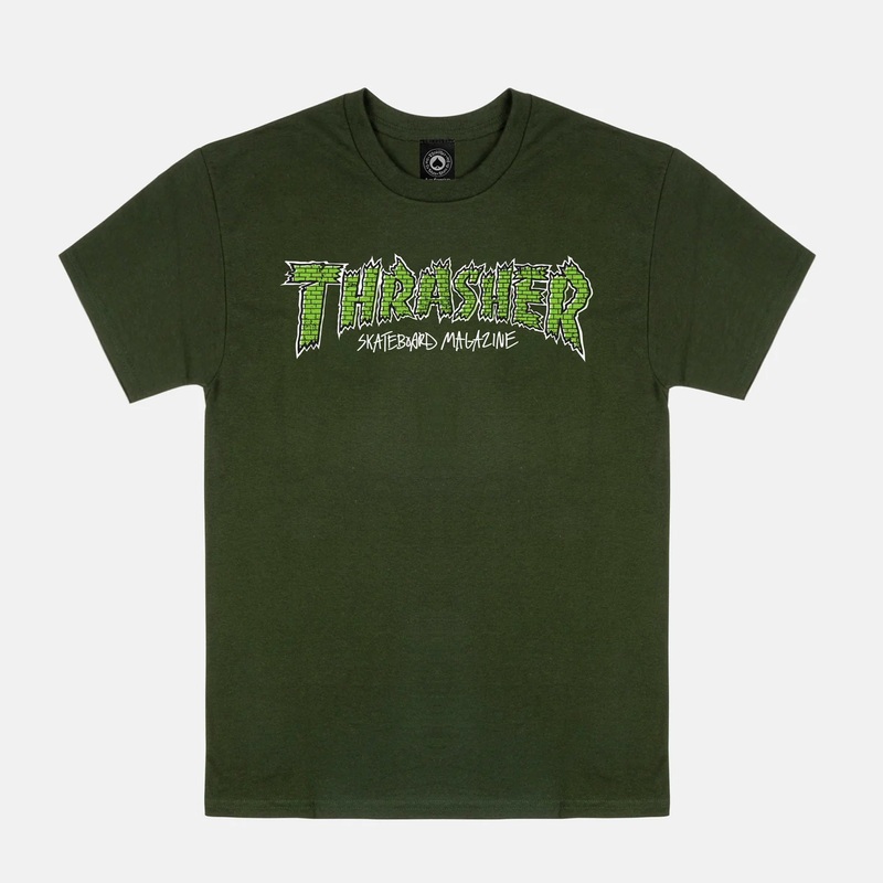 Thrasher Magazine – Brick T-Shirt – Forest