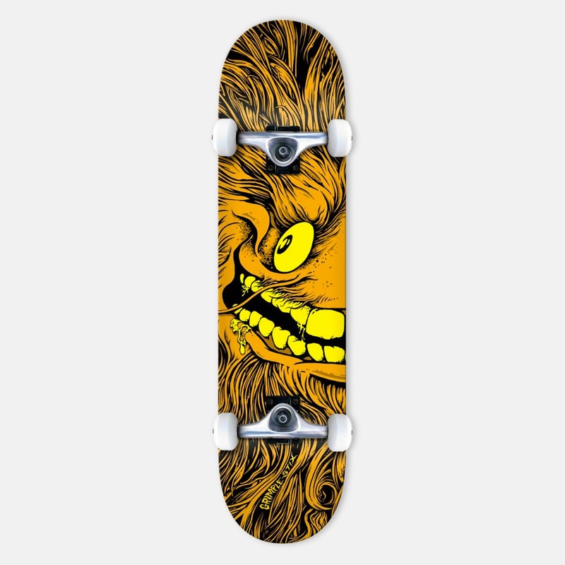 Anti Hero Skateboards – 7.3 Grimple Full Face Complete Skateboard – Orange