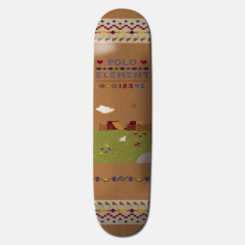 Element Skateboarding – 8.5 Polo Ralph Lauren Ranch Ramp Skateboard Deck