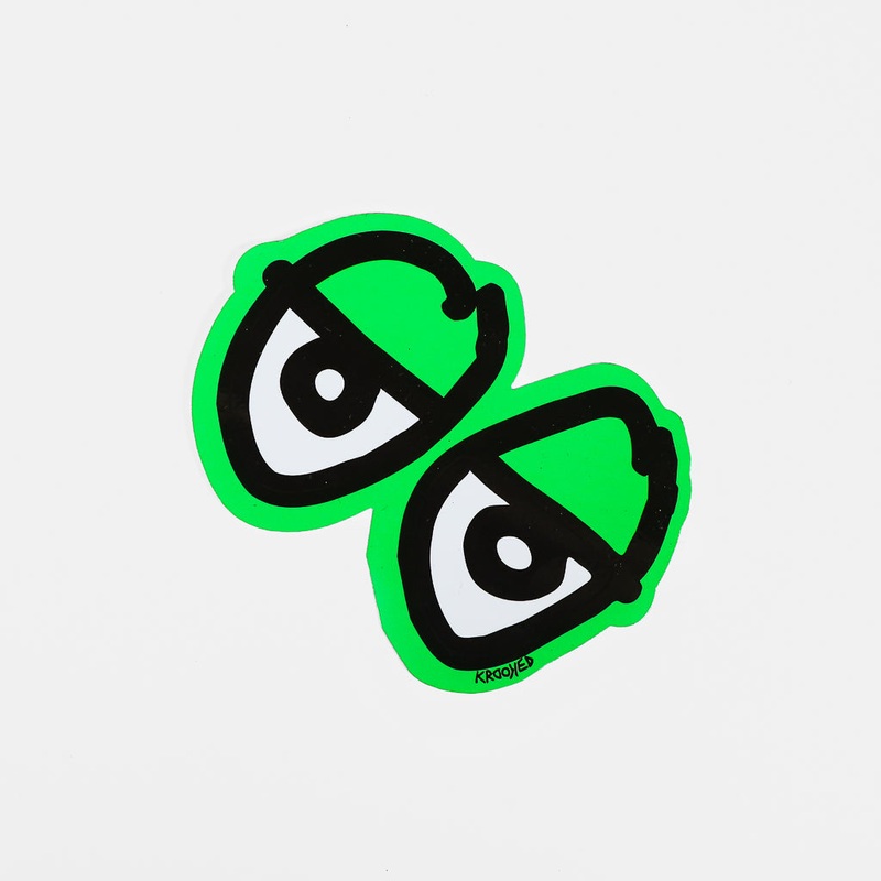 Krooked Skateboards – Eyes 5.5 Sticker – Green