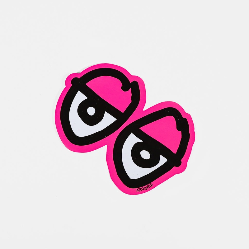 Krooked Skateboards – Eyes 5.5 Sticker – Pink