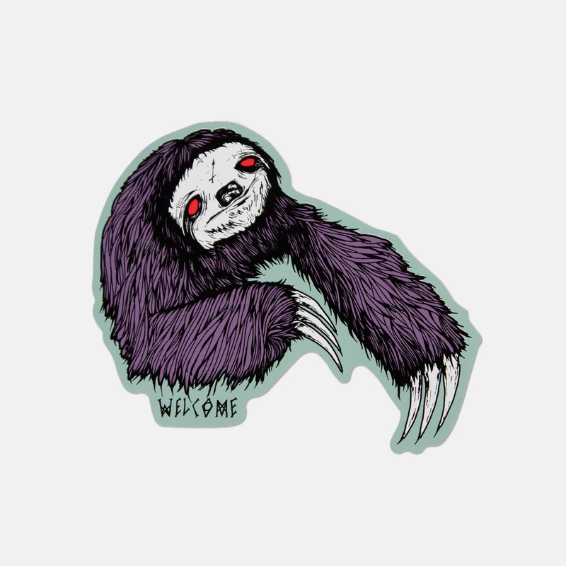 Welcome Skateboards – Sloth Sticker – Multi