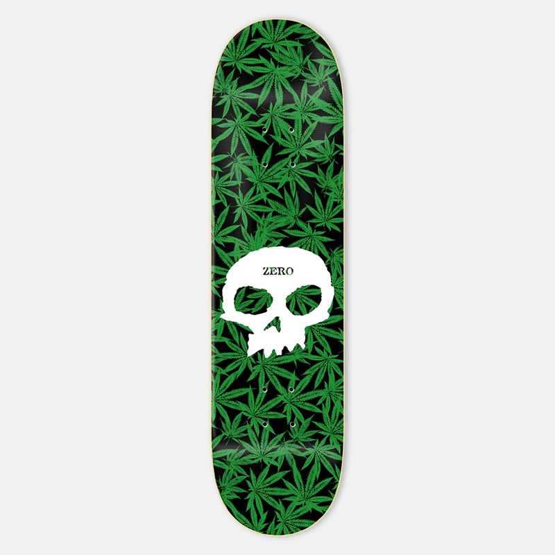 Zero Skateboards – 8.5 Weed Skull Tommy Sandoval Skateboard Deck – Weed