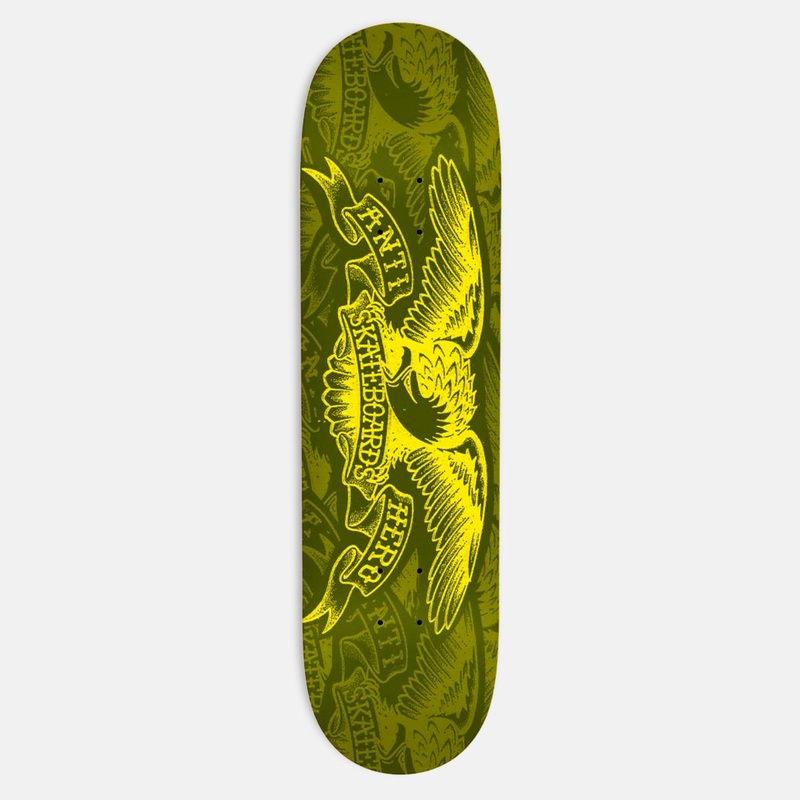 Anti Hero Skateboards – 7.75 Copier Eagle Skateboard Deck – Olive
