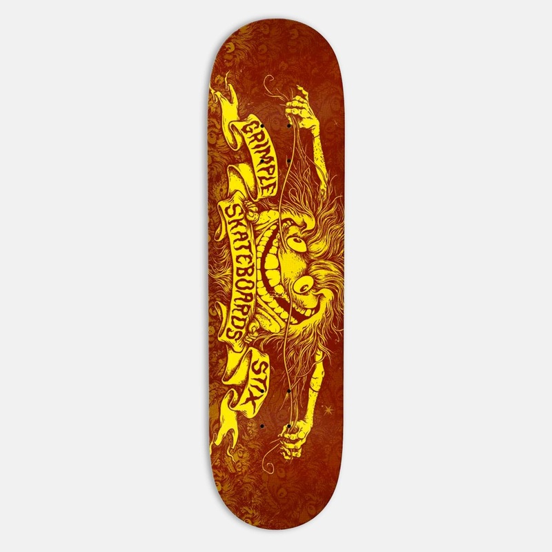 Anti Hero Skateboards – 8.25 Grimplestix Skateboard Deck – Brown