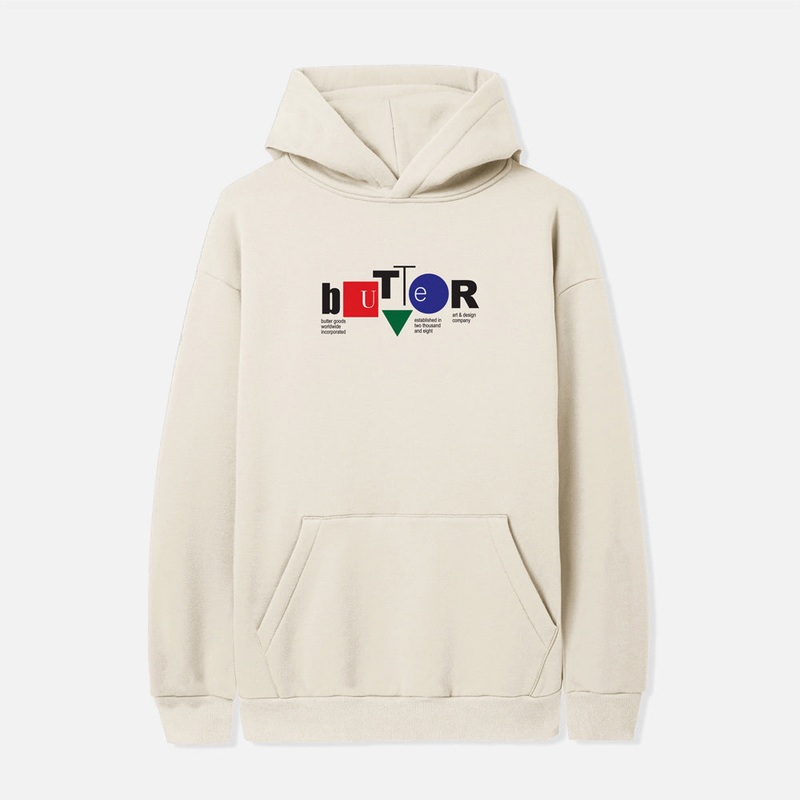Butter Goods – Design Co Pullover Hooded Sweatshirt – Cream