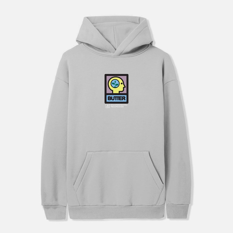 Butter Goods – Environmental Pullover Hooded Sweatshirt – Cement