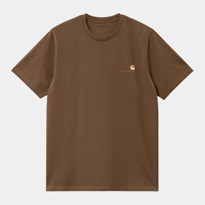 Carhartt WIP – American Script T-Shirt – Lumber
