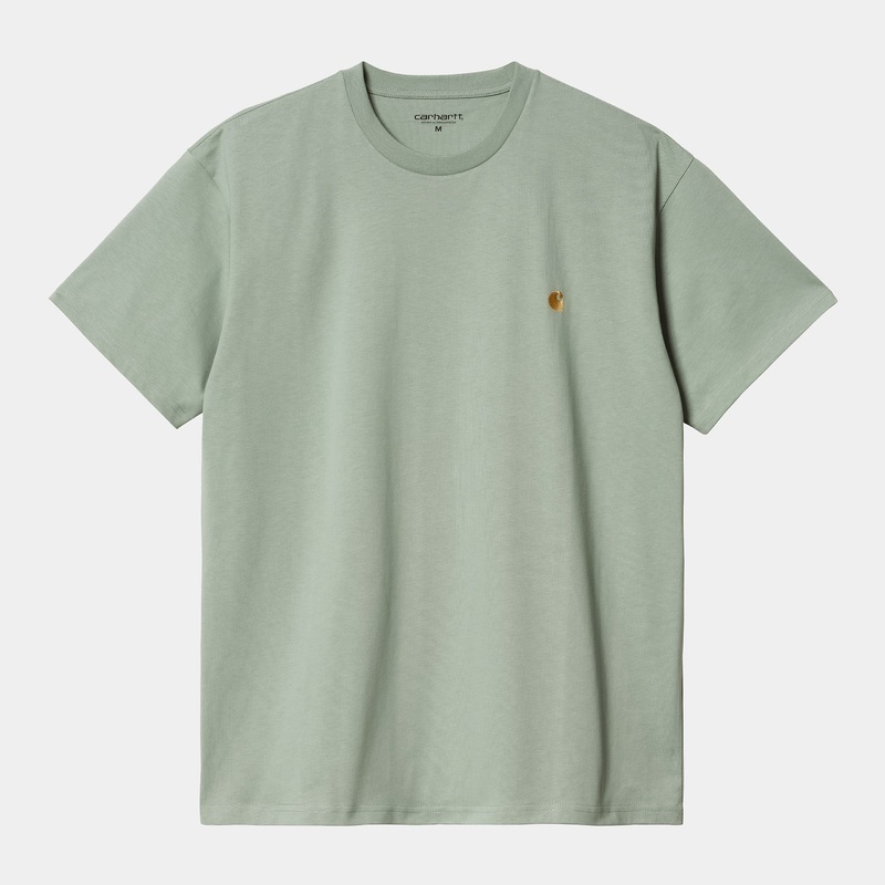 Carhartt WIP – Chase T-Shirt – Glassy Teal / Gold