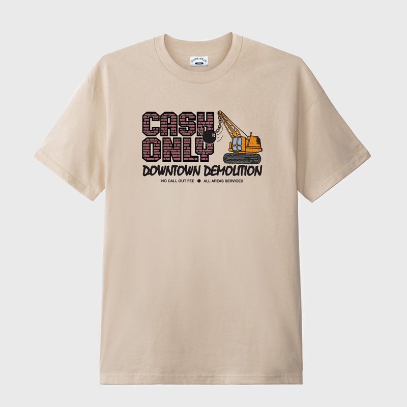 Cash Only – Demolition T-Shirt – Sand