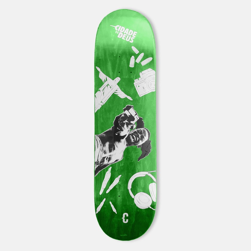 Clown Skateboards – 8.38 City of God Clownz Skateboard Deck – Green