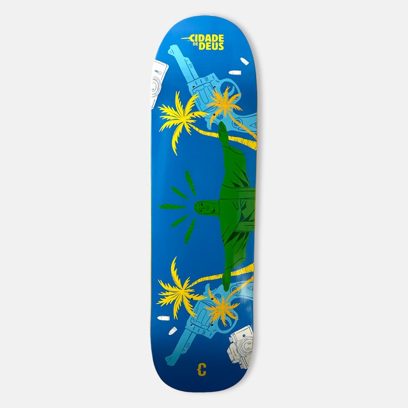 Clown Skateboards – 8.625 City of God Reefeemer Skateboard Deck – Blue