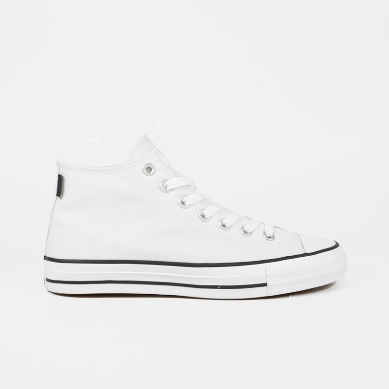 Converse Cons – CTAS Mid Pro Shoes – White / White / Black