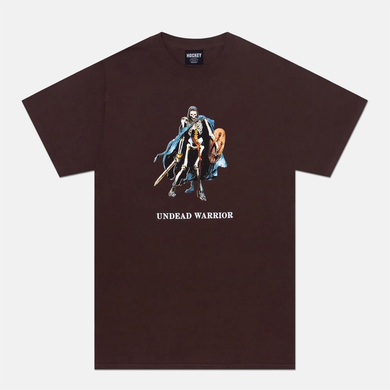 Hockey Skateboards – Undead Warrior T-Shirt – Dark Brown