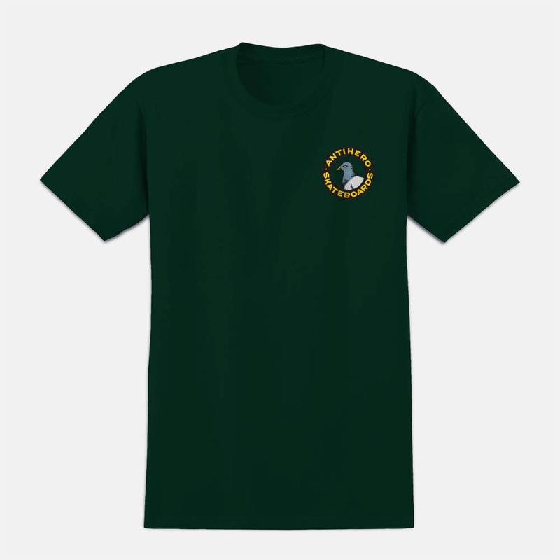 Anti Hero Skateboards – Pigeon Round T-Shirt – Forest / Multi