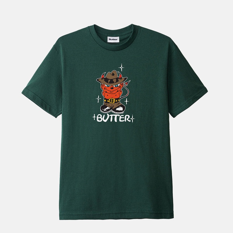 Butter Goods – Devil T-Shirt – Dark Forest