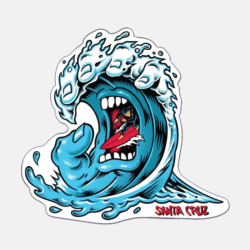Santa Cruz – Screaming Wave 4.25 Sticker – Multi