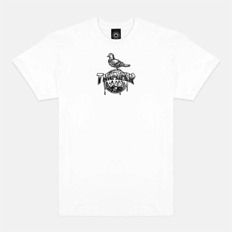 Thrasher – Anti Hero Cover The Earth T-Shirt – White