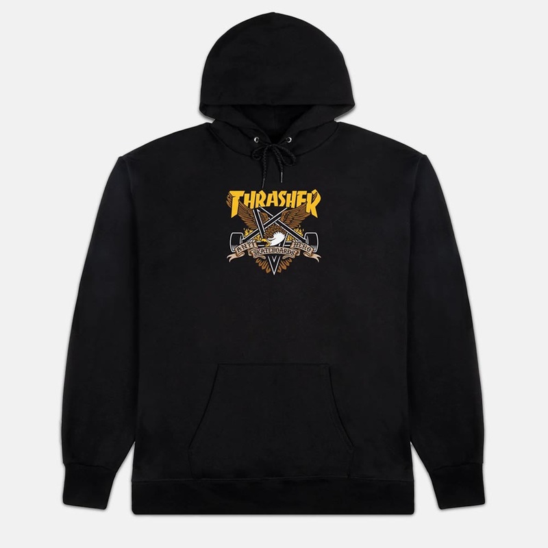 Thrasher – Anti Hero Eaglegram Pullover Hooded Sweatshirt – Black
