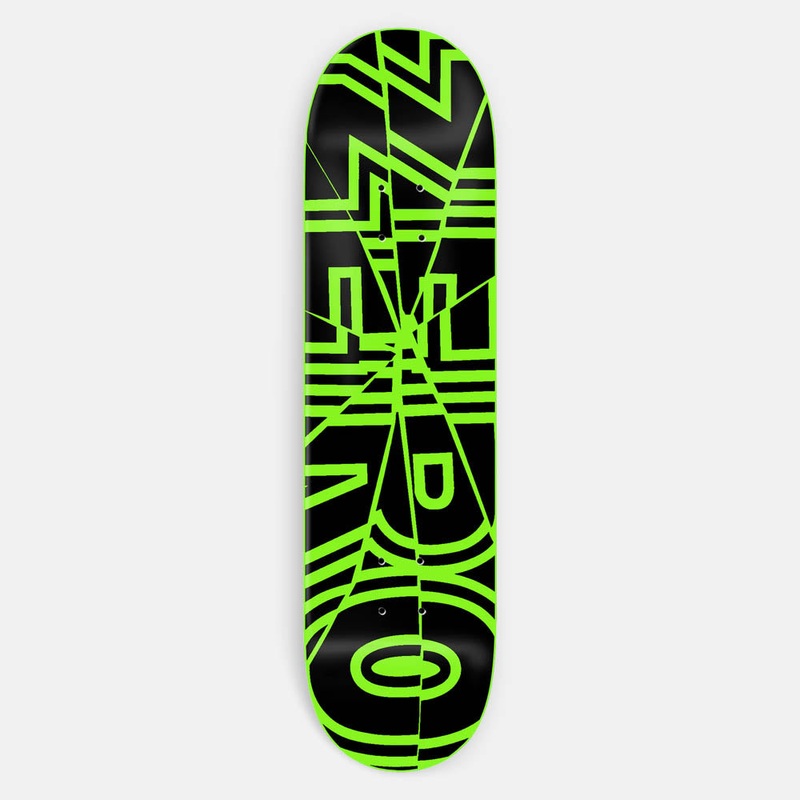 Zero Skateboards – 8.5 Shattered Bold Skateboard Deck – Dipped Neon Green