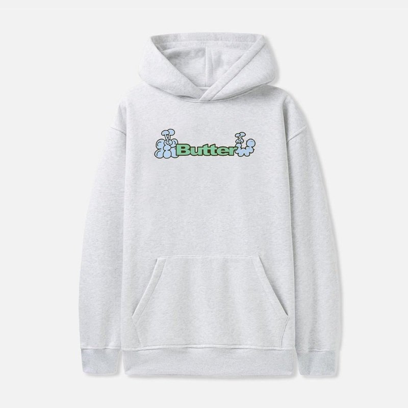Butter Goods – Bugs Logo Pullover Hooded Sweatshirt – Ash